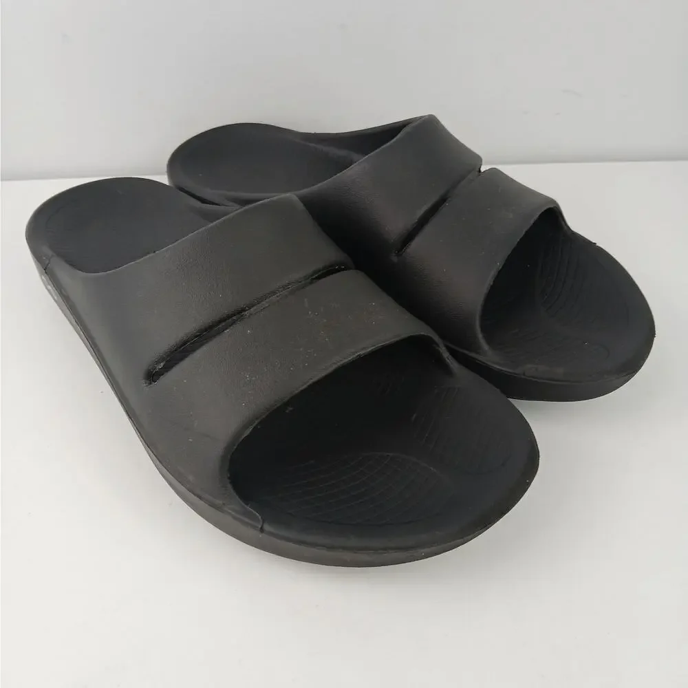 OOFOS Unisex SZ M10 W12 OOahh Slide Sandal In Black